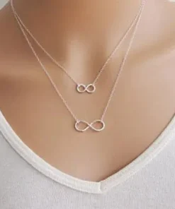 Chain Lace Double Infinity Shape Pendant