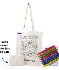 Crafty Folding Calico Bags and Crayons