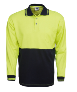 Breathable Hi Vis Polo Cooldry Long Sleeve