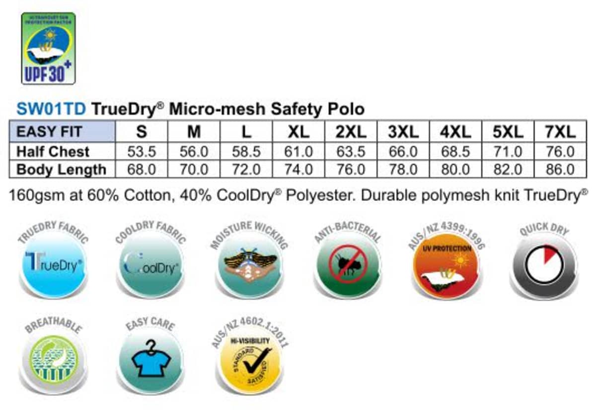 Hi-Vis TrueDry Safety Gear Polo - Image 4